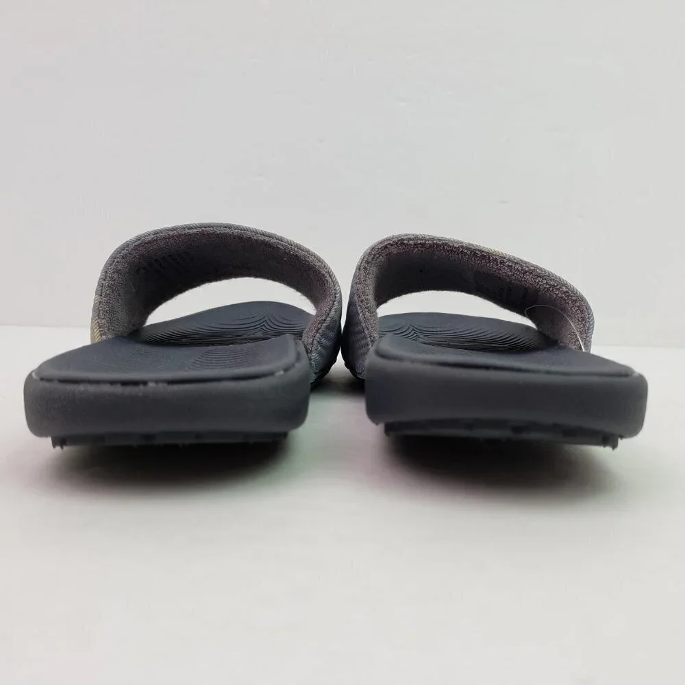 NEW All In Motion Kids Size 1Y Cypress Gray Slip On Slides Sandals
